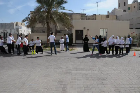 زيارة لمركز إعادة التأهيل لذوي الاحتياجات الخاصة في يوم البحرين الرياضي